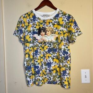 Fiorucci Yellow and Blue Angel T-Shirt